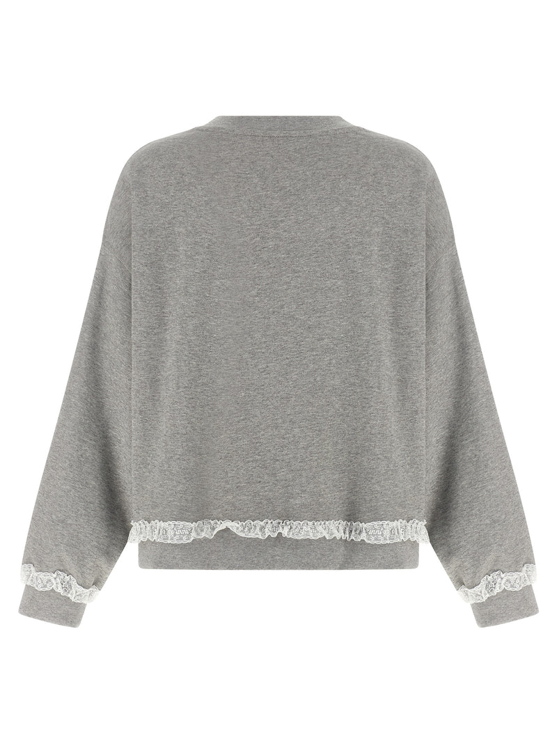 Ganni Gray Organic Cotton ‘Isoli’ Sweatshirt