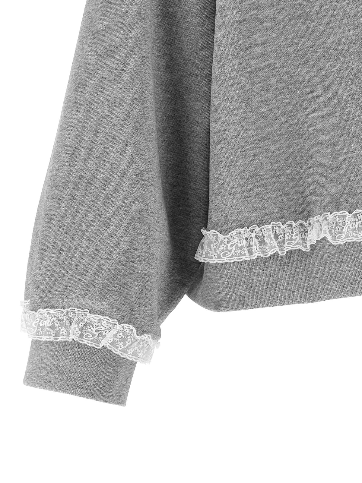 Ganni Gray Organic Cotton ‘Isoli’ Sweatshirt
