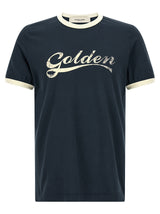 T-shirt en coton bleu Golden Goose ‘Rollo’
