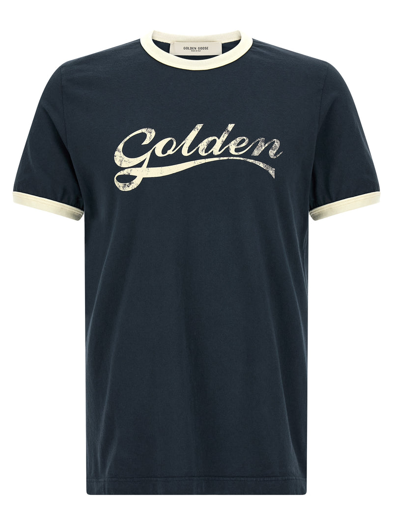 Golden Goose Rollo Blue Cotton T-Shirt