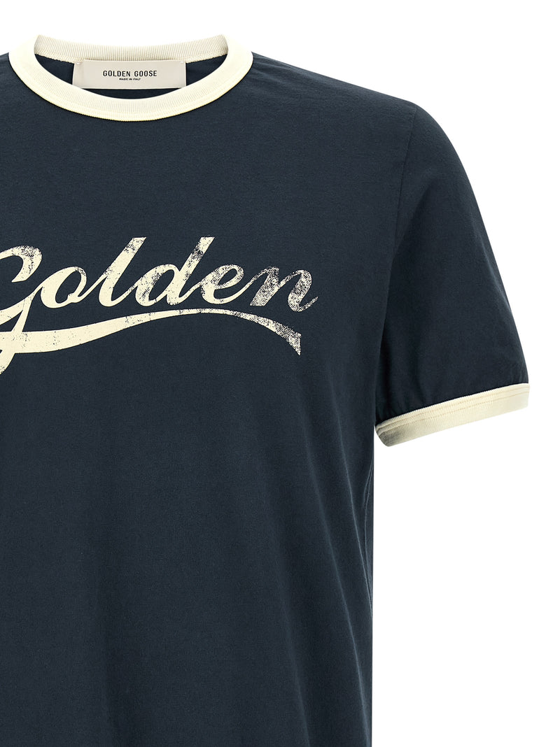 Golden Goose Rollo Blue Cotton T-Shirt