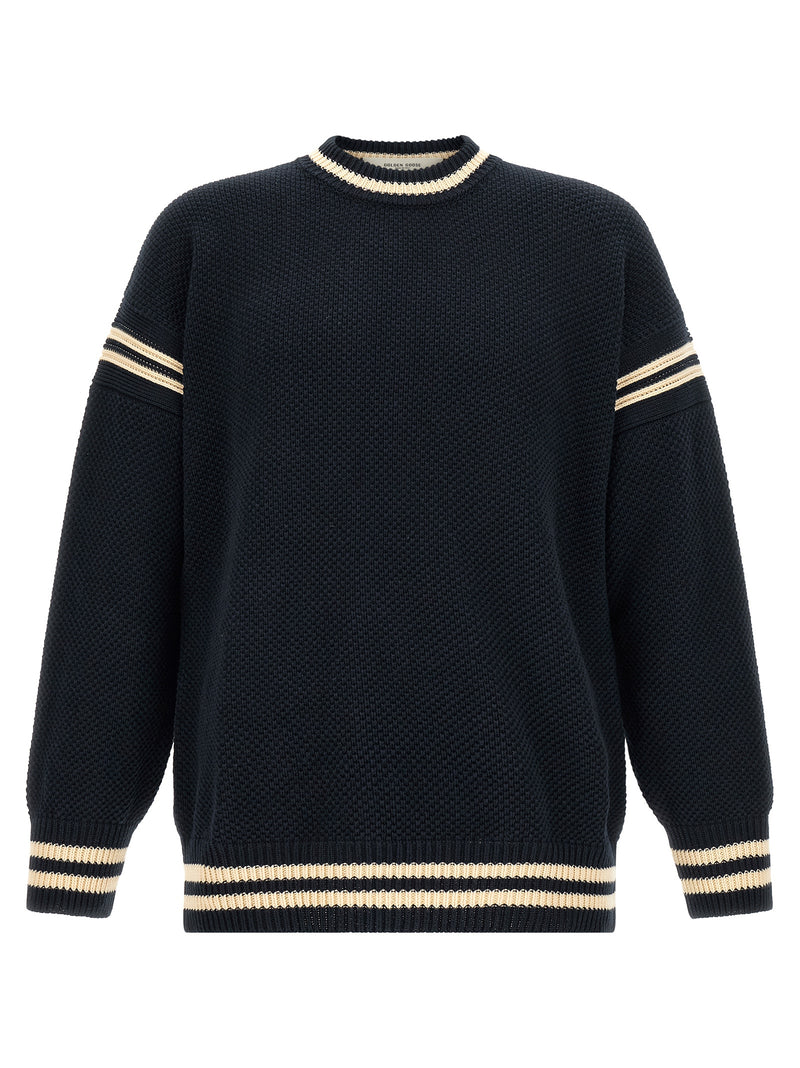 Cardigan en coton bleu Golden Goose