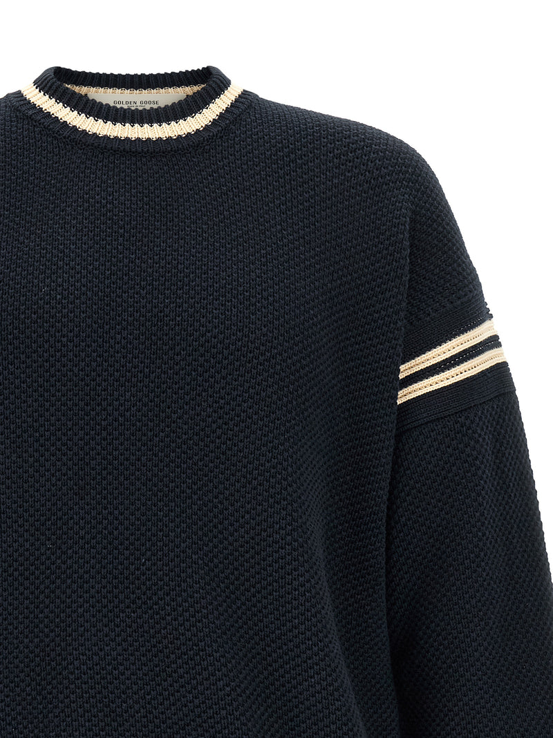 Cardigan en coton bleu Golden Goose