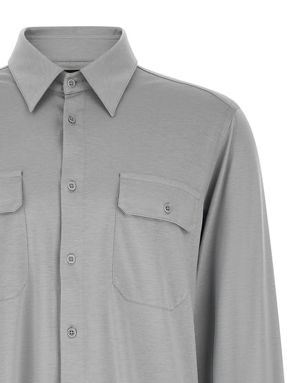 Tom Ford Gray Silk Blouse