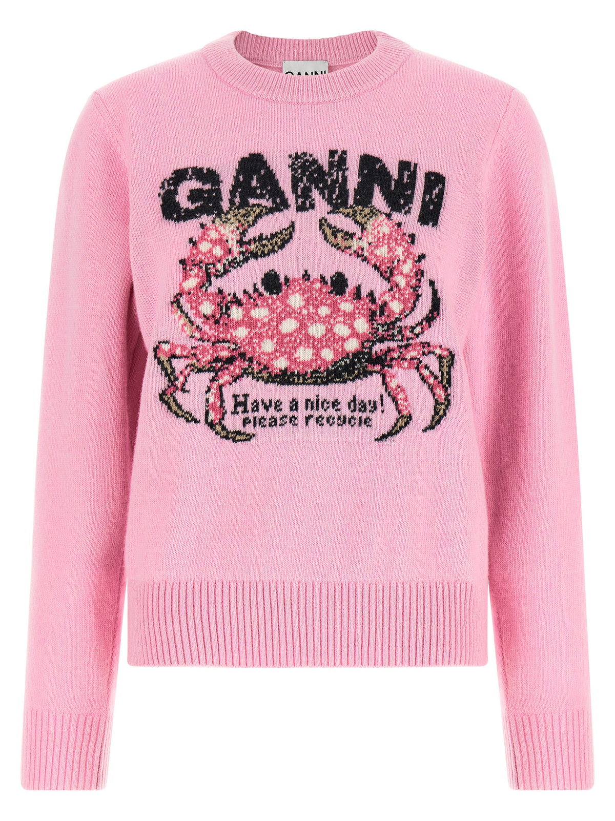 Ganni Multicolor Wool Cardigan - Sustainable Fashion Statement