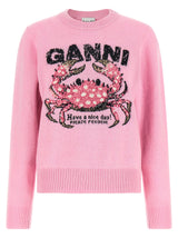 Ganni Multicolor Wool Cardigan - Sustainable Fashion Statement