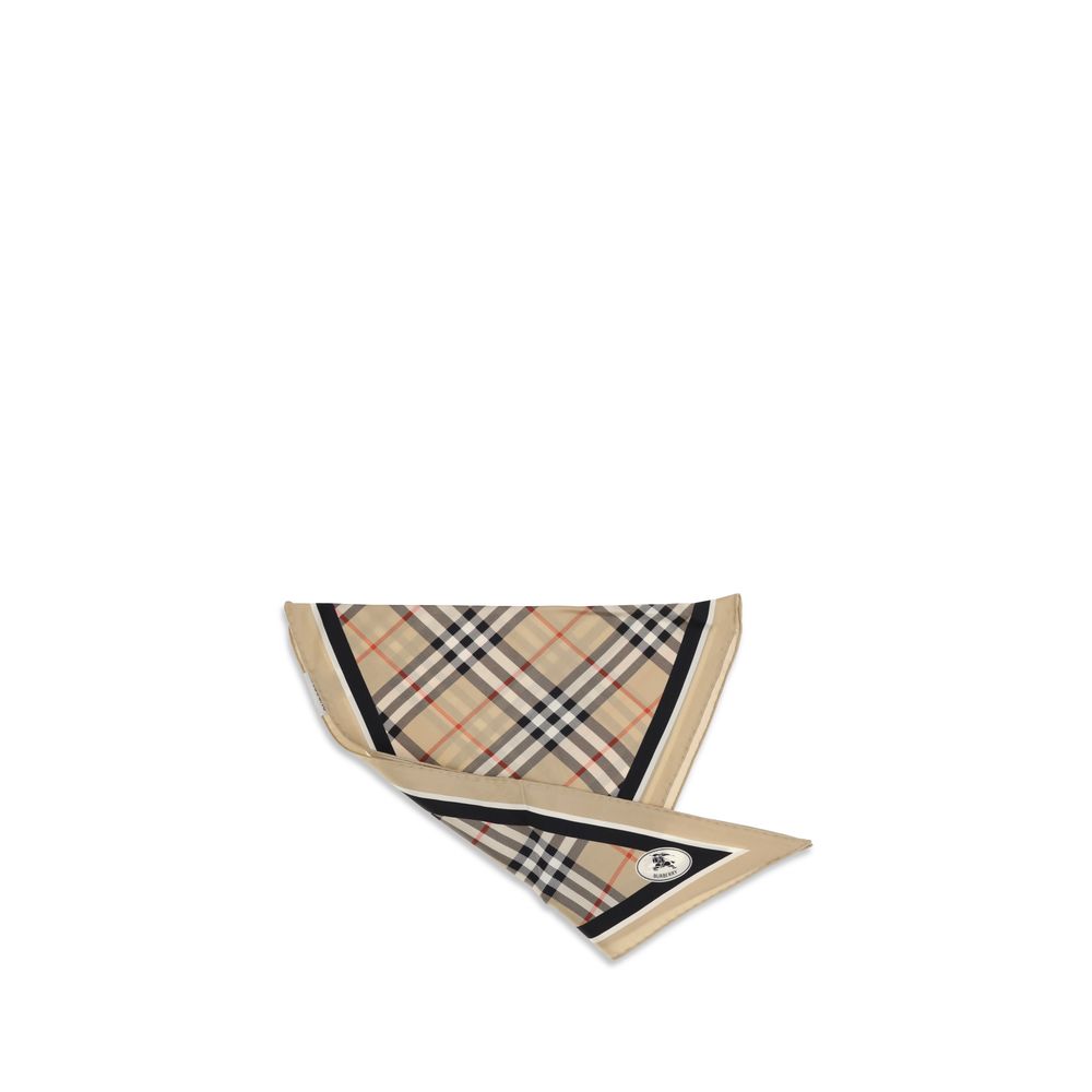 Écharpe en soie beige Burberry
