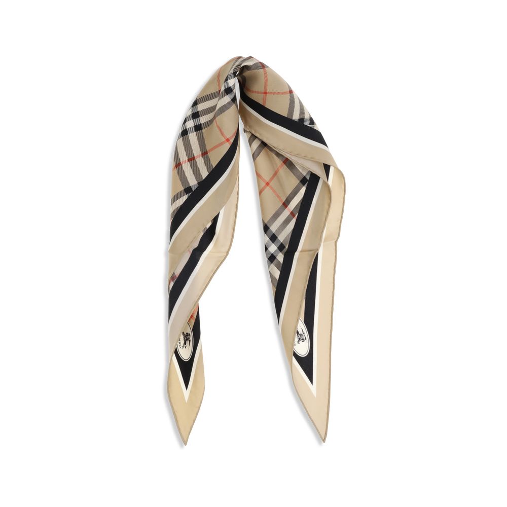Écharpe en soie beige Burberry