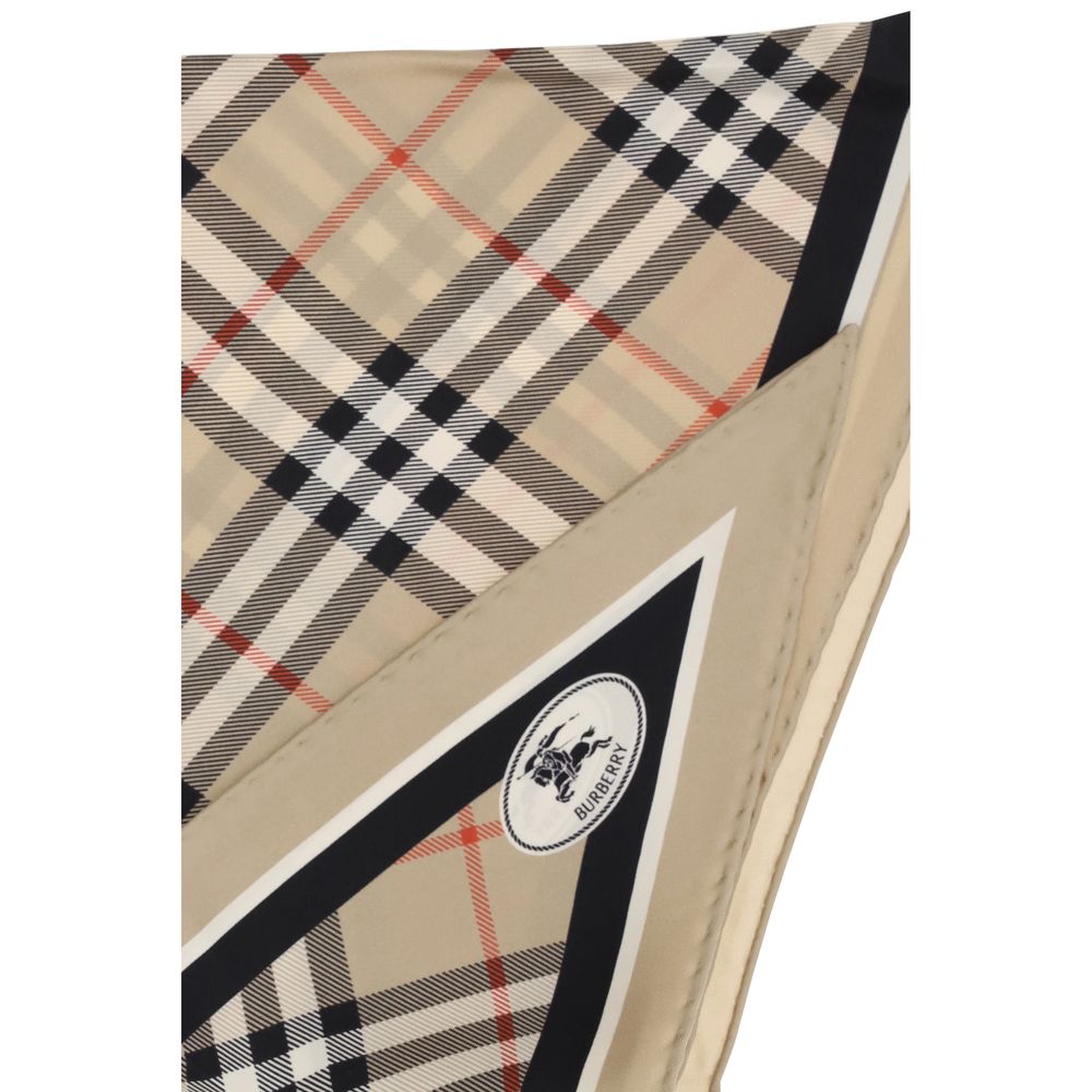 Écharpe en soie beige Burberry