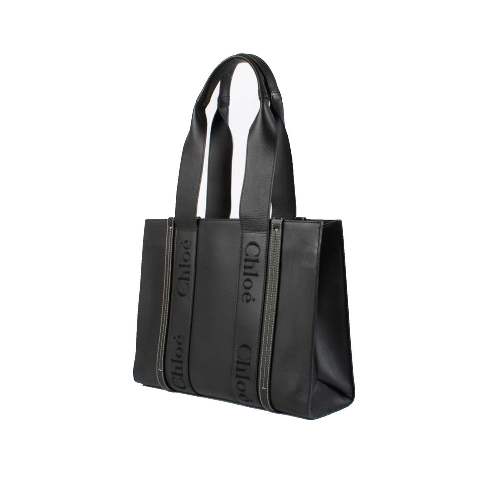 Chloé Black Leather Tote Bag - Élégance et Polyvalence