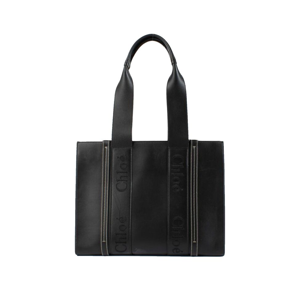 Chloé Black Leather Tote Bag - Élégance et Polyvalence