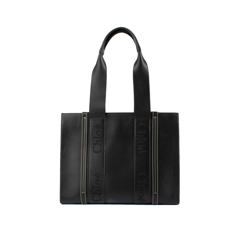 Chloé Black Leather Tote Bag - Luxurious and Practical Design