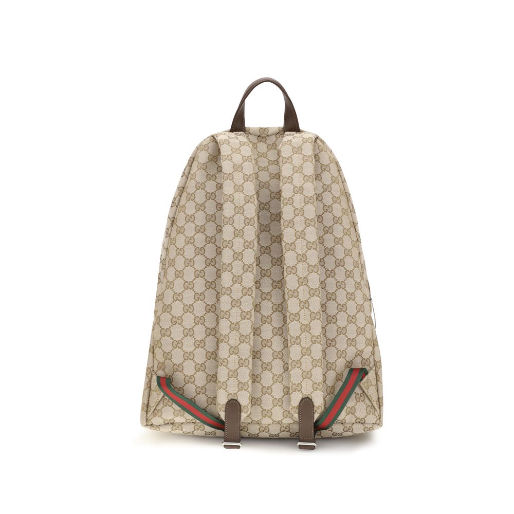 Gucci Beige Polyester Backpack - Large Tag Model
