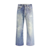 Our Legacy Third Cut Blue Cotton Relaxed Fit Jeans