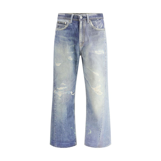 Our Legacy Third Cut Blue Cotton Relaxed Fit Jeans