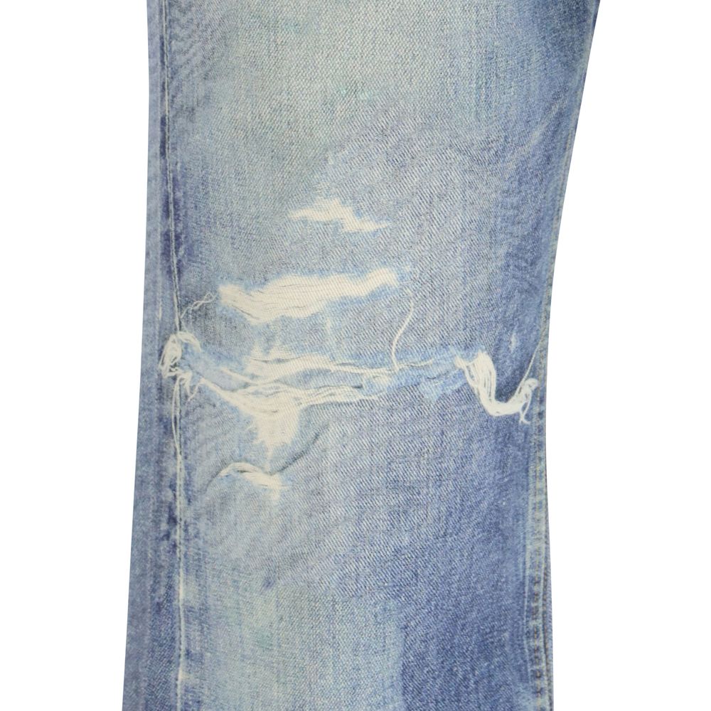 Our Legacy Third Cut Blue Cotton Relaxed Fit Jeans