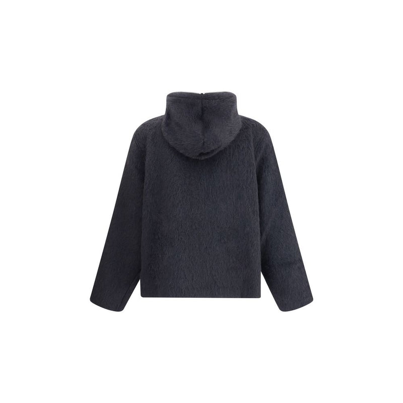 Our Legacy Black Wool Sweatshirt with Hood