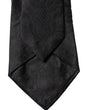 Dolce & Gabbana Black Paisley Woven Silk Adjustable Women Necktie Tie