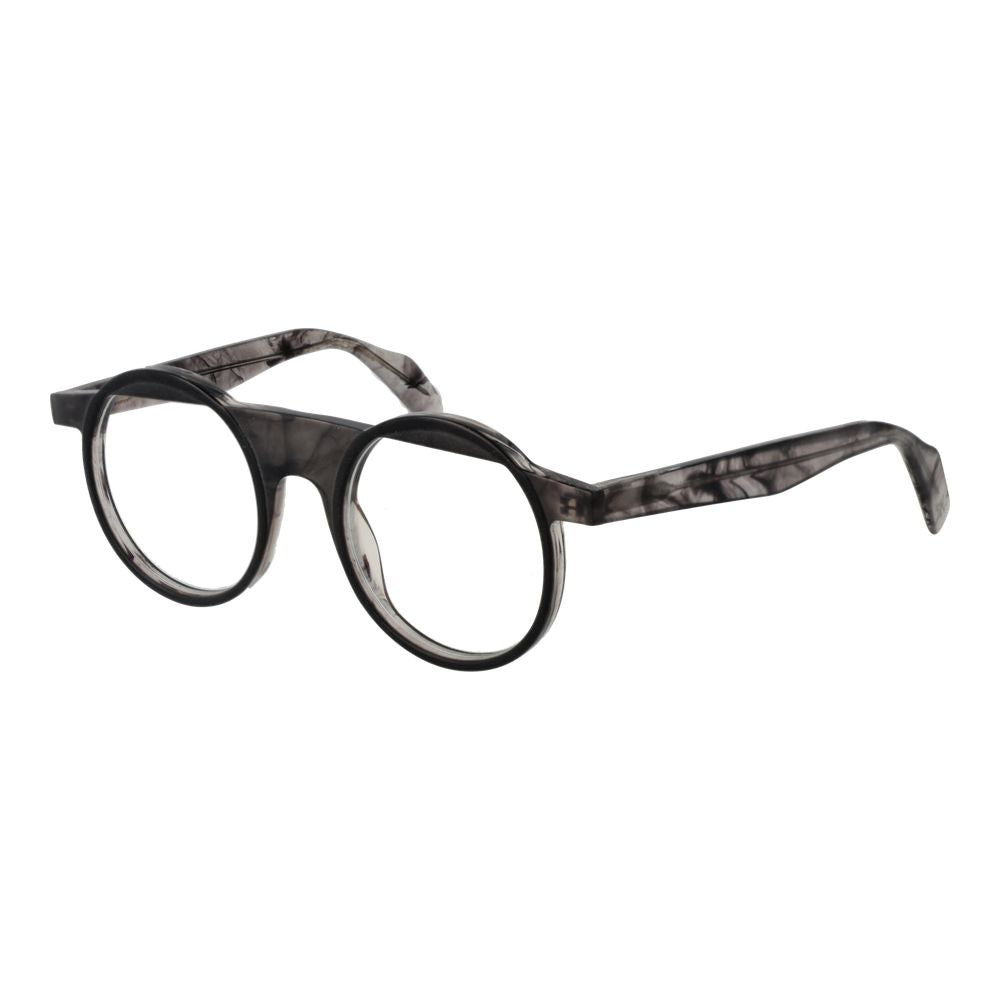 Yohji Yamamoto Gray Plastic Glasses - Stylish Round Frames