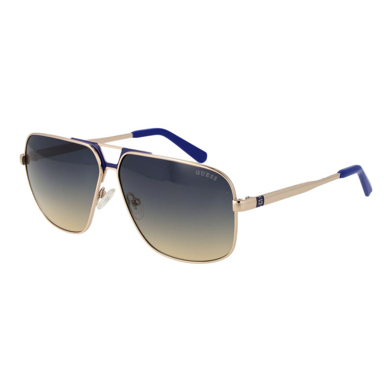 Guess Silver Metal Aviator Sunglasses for Men