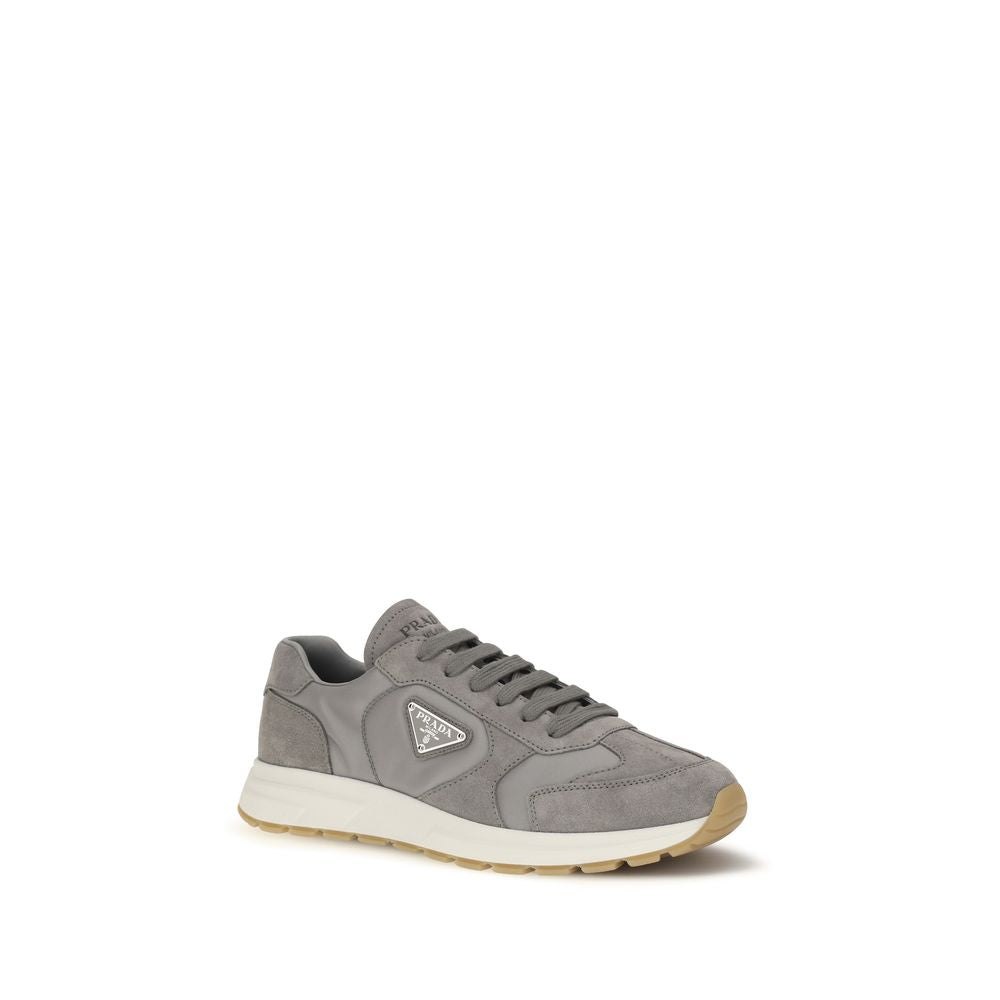 Baskets de sport Prada grises en polyamide recyclé