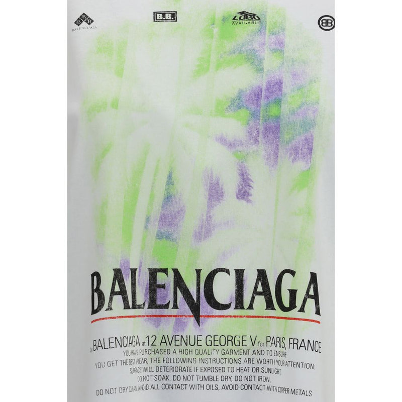 Balenciaga White Cotton T-Shirt - Oversized Vintage Style