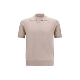 Brunello Cucinelli Beige Cotton Polo Shirt
