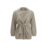 Brunello Cucinelli Beige Linen Cardigan for Women
