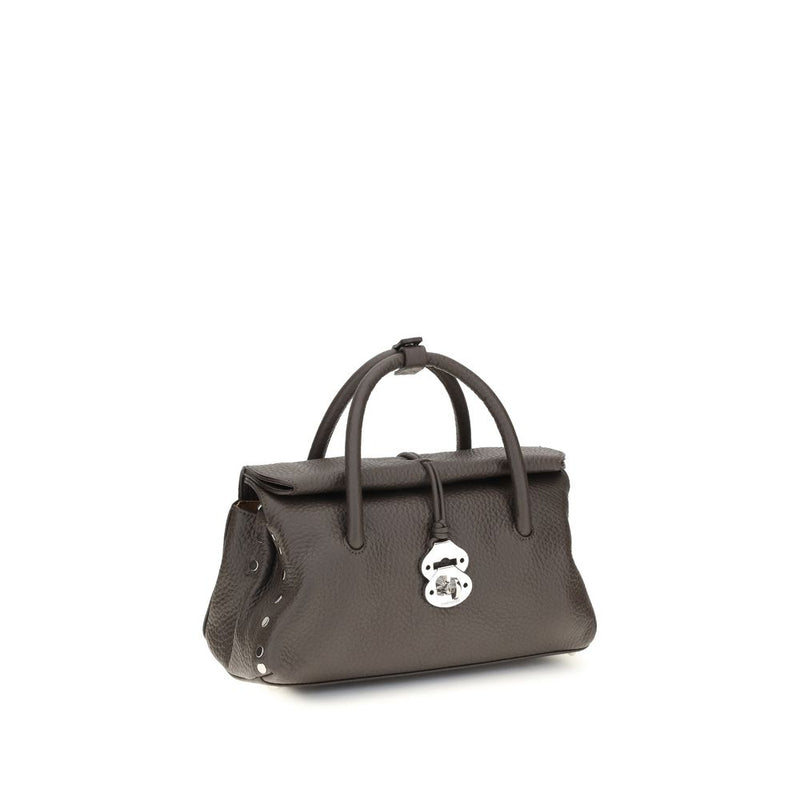 Sac bandoulière Bos Taurus en cuir de veau marron Zanellato