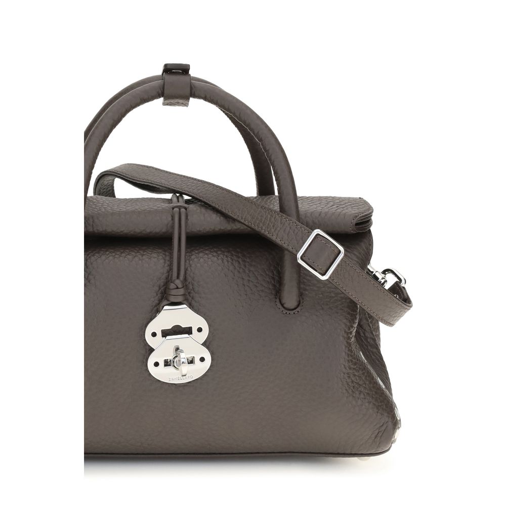 Sac bandoulière Bos Taurus en cuir de veau marron Zanellato