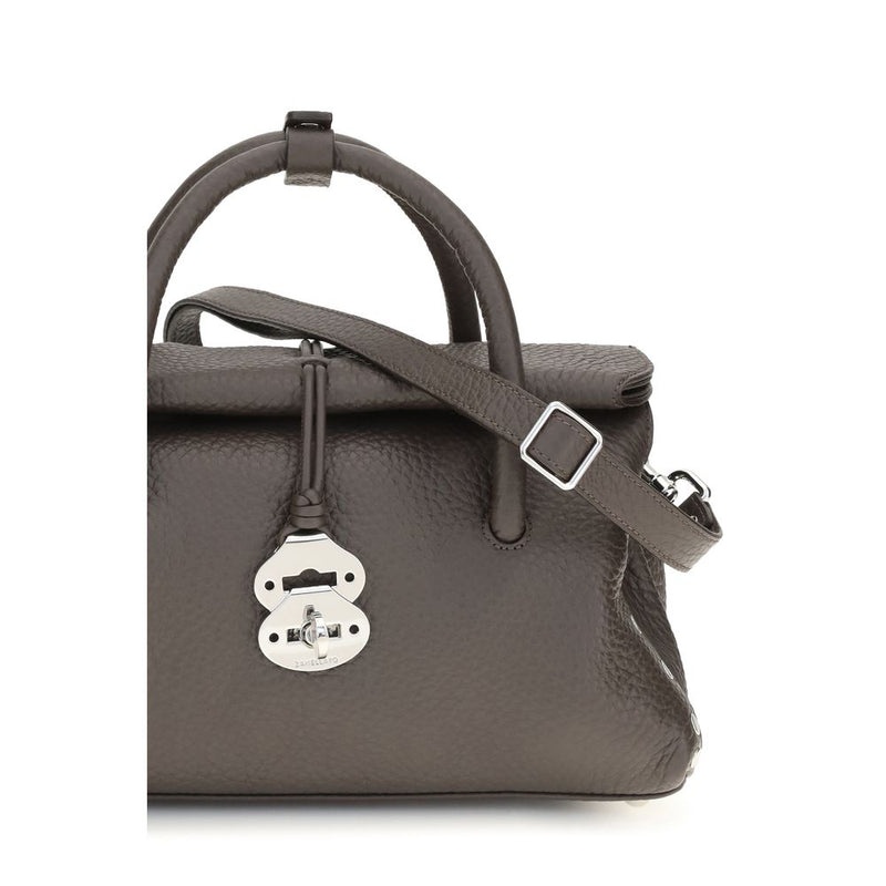 Sac bandoulière Bos Taurus en cuir de veau marron Zanellato