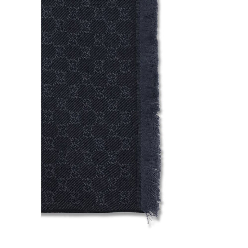 Gucci Black GG Supreme Wool Scarf