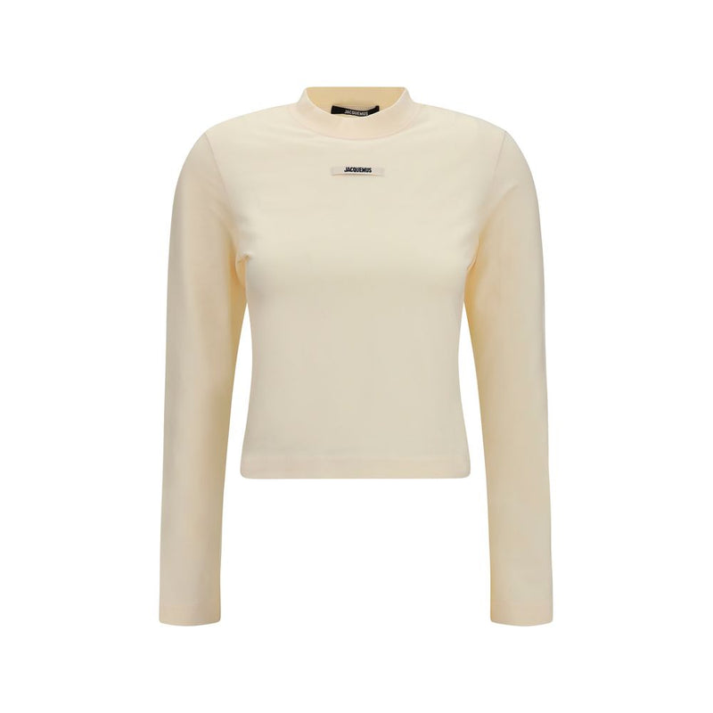 Jacquemus Beige Cotton Long Sleeve T-Shirt for Women