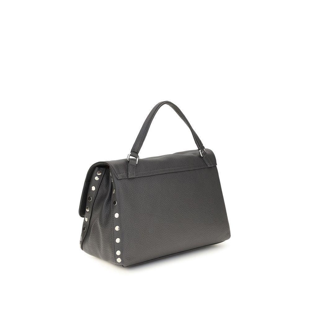 Sac à main Zanellato en cuir de veau gris Bos Taurus