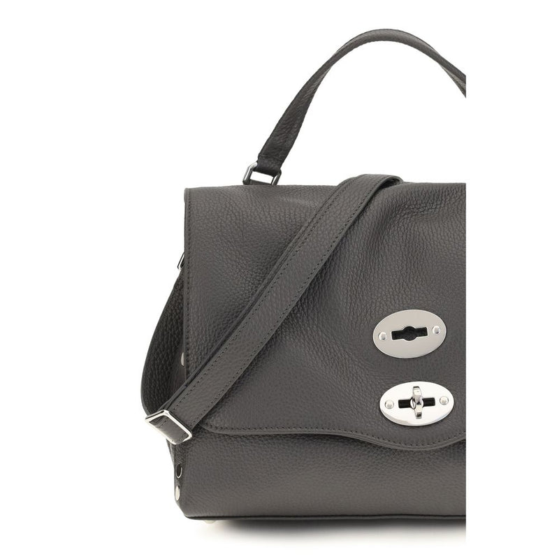 Sac à main Zanellato en cuir de veau gris Bos Taurus