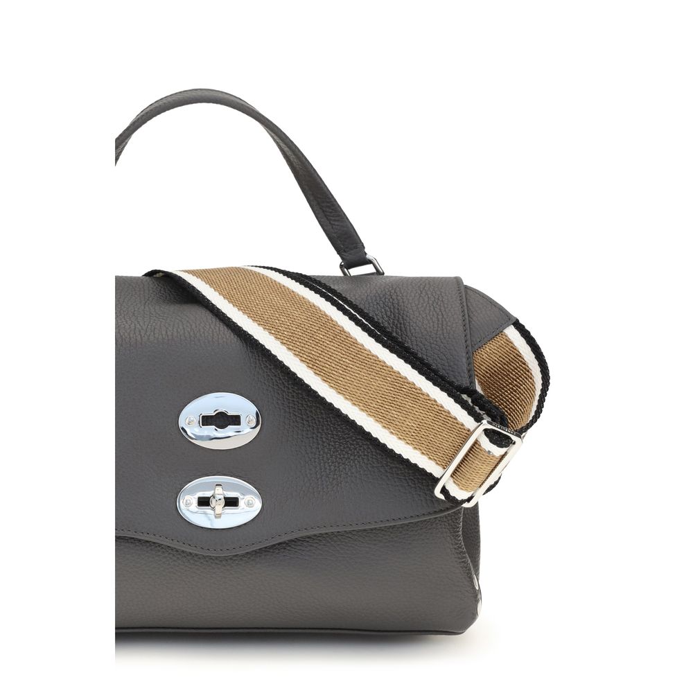 Sac à main Zanellato en cuir de veau gris Bos Taurus
