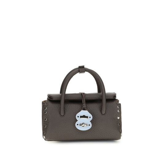 Zanellato Brown Calf Leather Bos Taurus Handbag