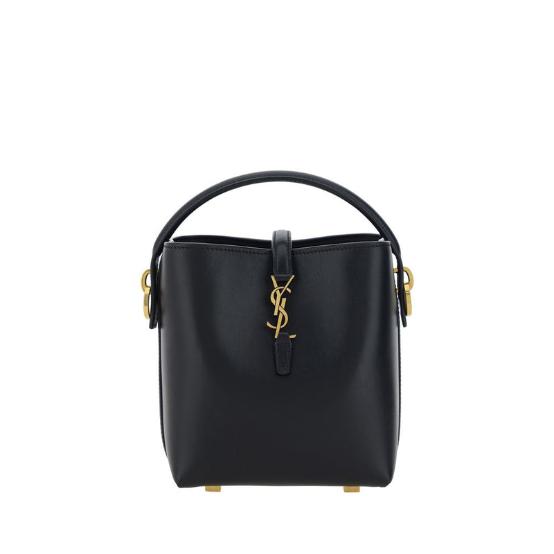 Sac bandoulière Saint Laurent Bos Taurus en cuir de veau noir