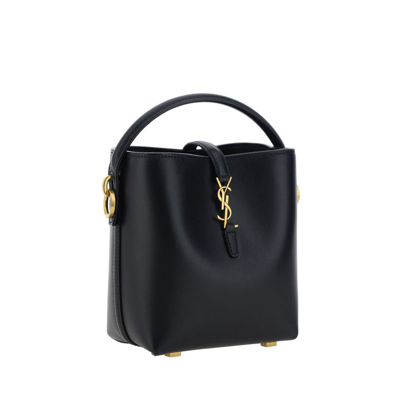 Sac bandoulière Saint Laurent Bos Taurus en cuir de veau noir