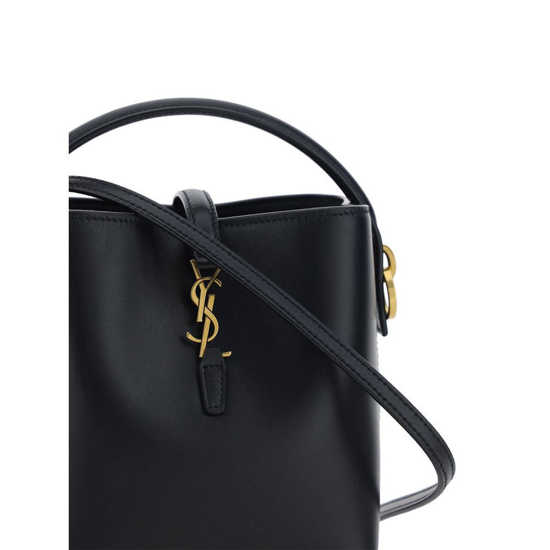 Sac bandoulière Saint Laurent Bos Taurus en cuir de veau noir