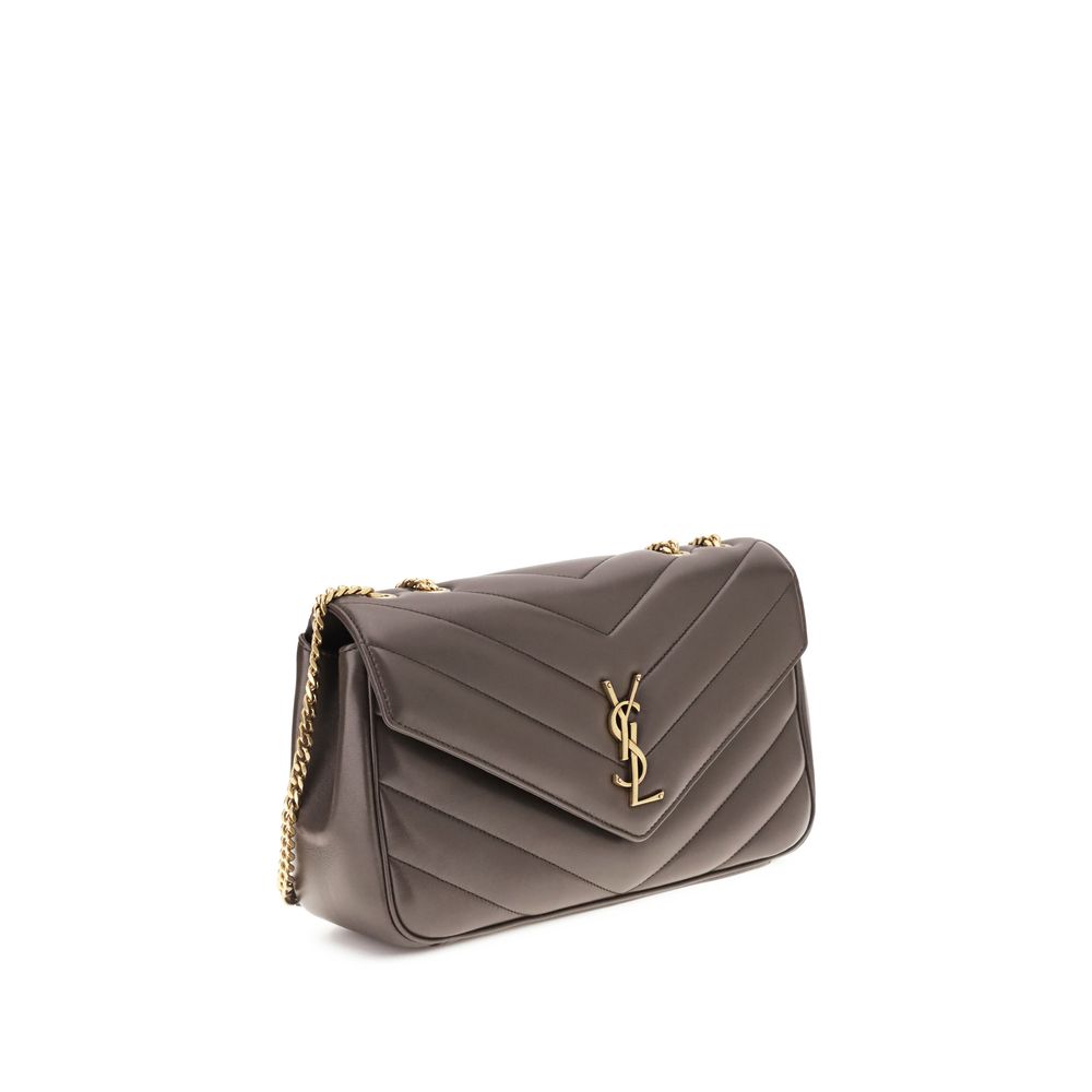 Sac bandoulière Saint Laurent Aries en agneau gris Ovis Avis