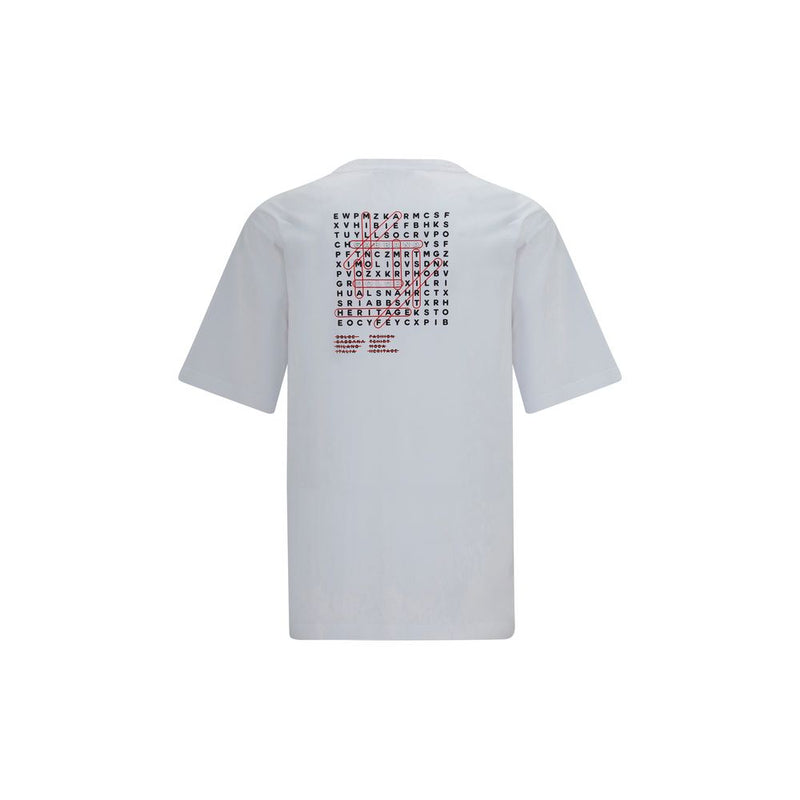 Dolce & Gabbana White Cotton T-Shirt with Back Print