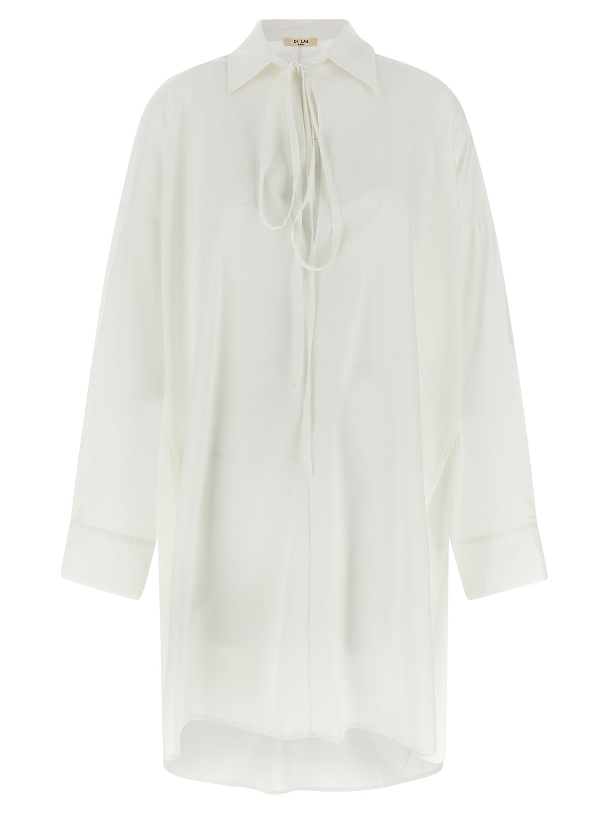 DI.LA3 PARI' White Silk Blouse