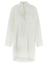 DI.LA3 PARI' White Silk Blouse