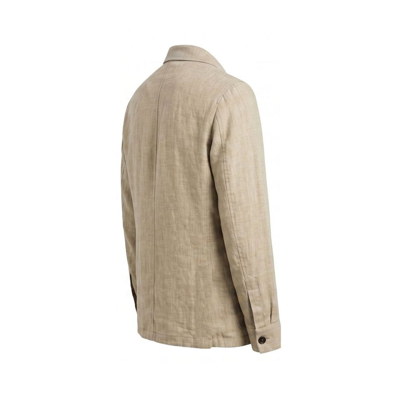 Malo Beige Linen Jacket for Men - Timeless Elegance