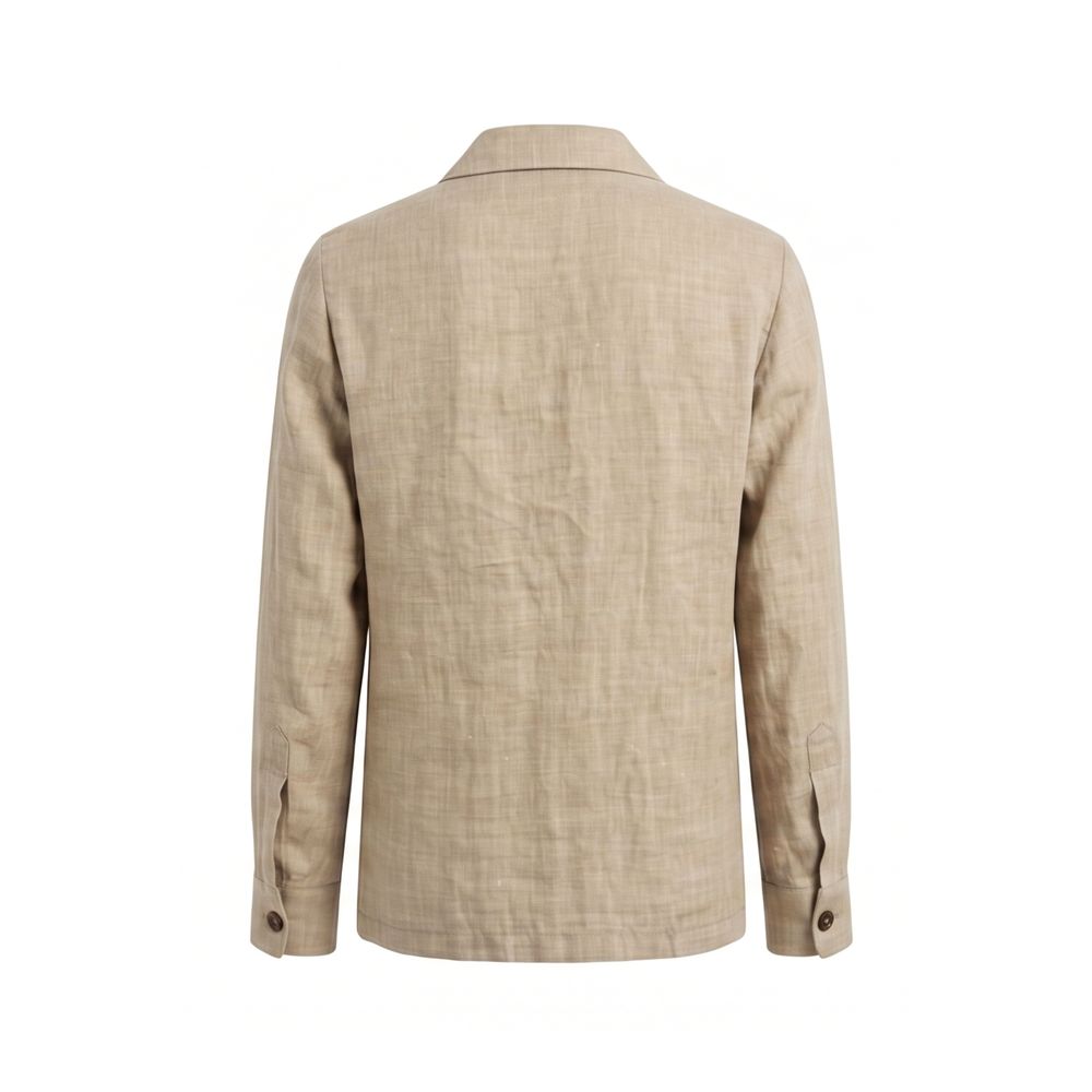 Malo Beige Linen Jacket for Men - Timeless Elegance