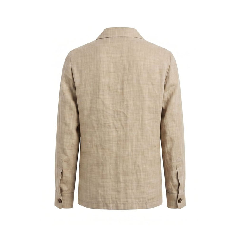 Malo Beige Linen Jacket for Men - Timeless Elegance