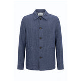Malo Blue Linen Men's Jacket - Sophisticated Style
