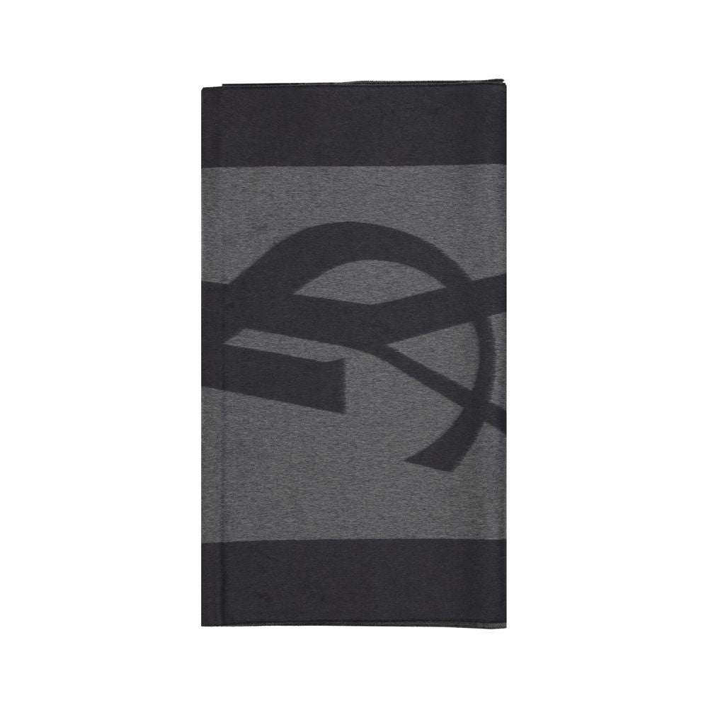 Écharpe Saint Laurent en soie grise