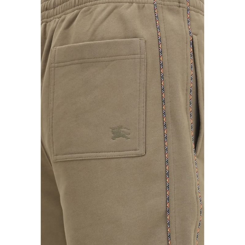 Burberry Brown Cotton Bermuda Shorts with Check Trims